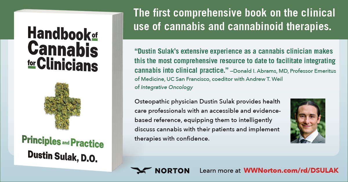 Dr. Dustin Sulak’s New Book: “Handbook of Cannabis for Clinicians”